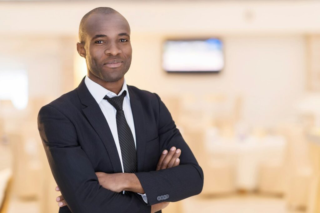 Black entrepreneur smiling